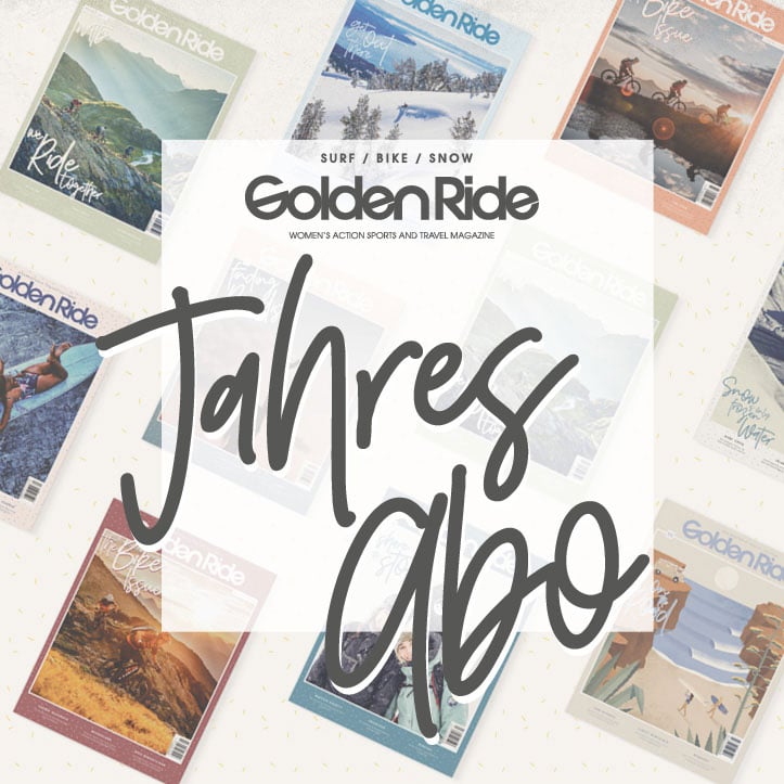 Golden Ride Woman Surf Bike Snow Magazine