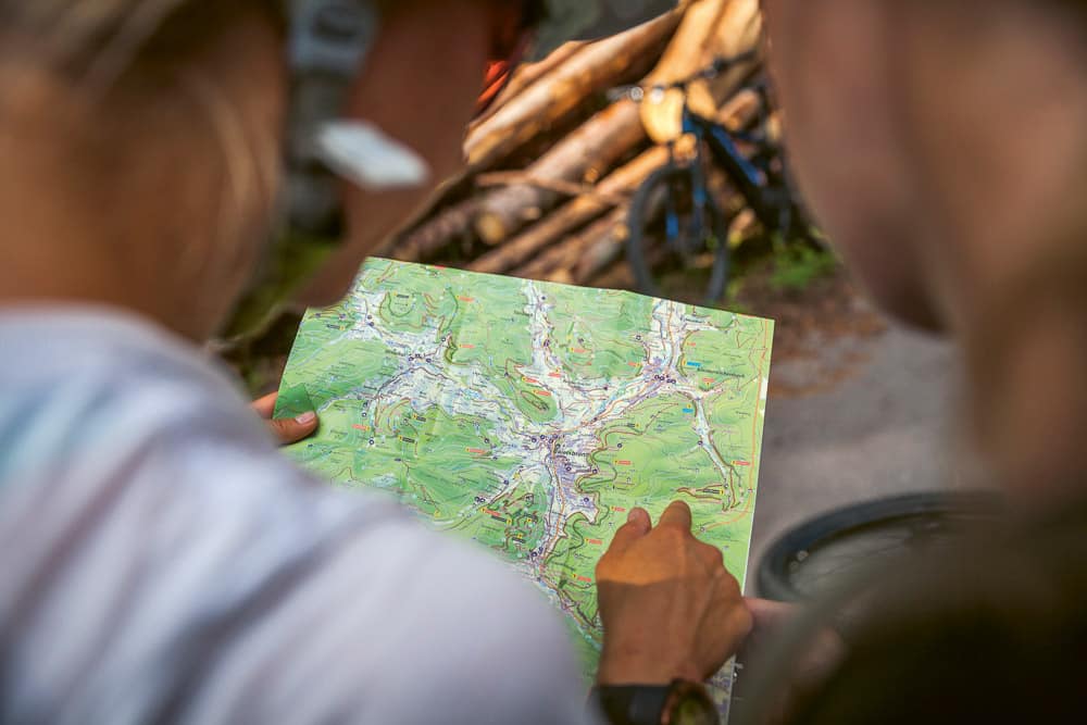 Trail-Planung mit Karte