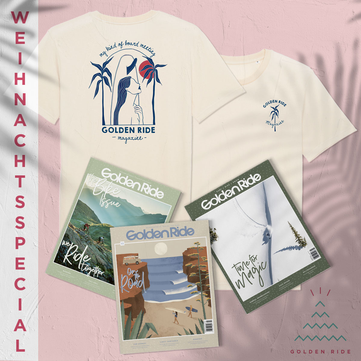 Weihnachtsspecial_Shirt Golden Ride Geschenkabo