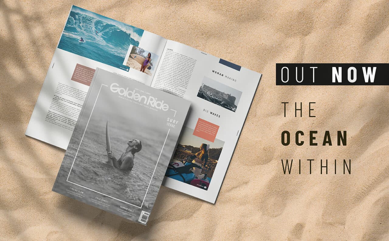 Surfmagazin auf Sand