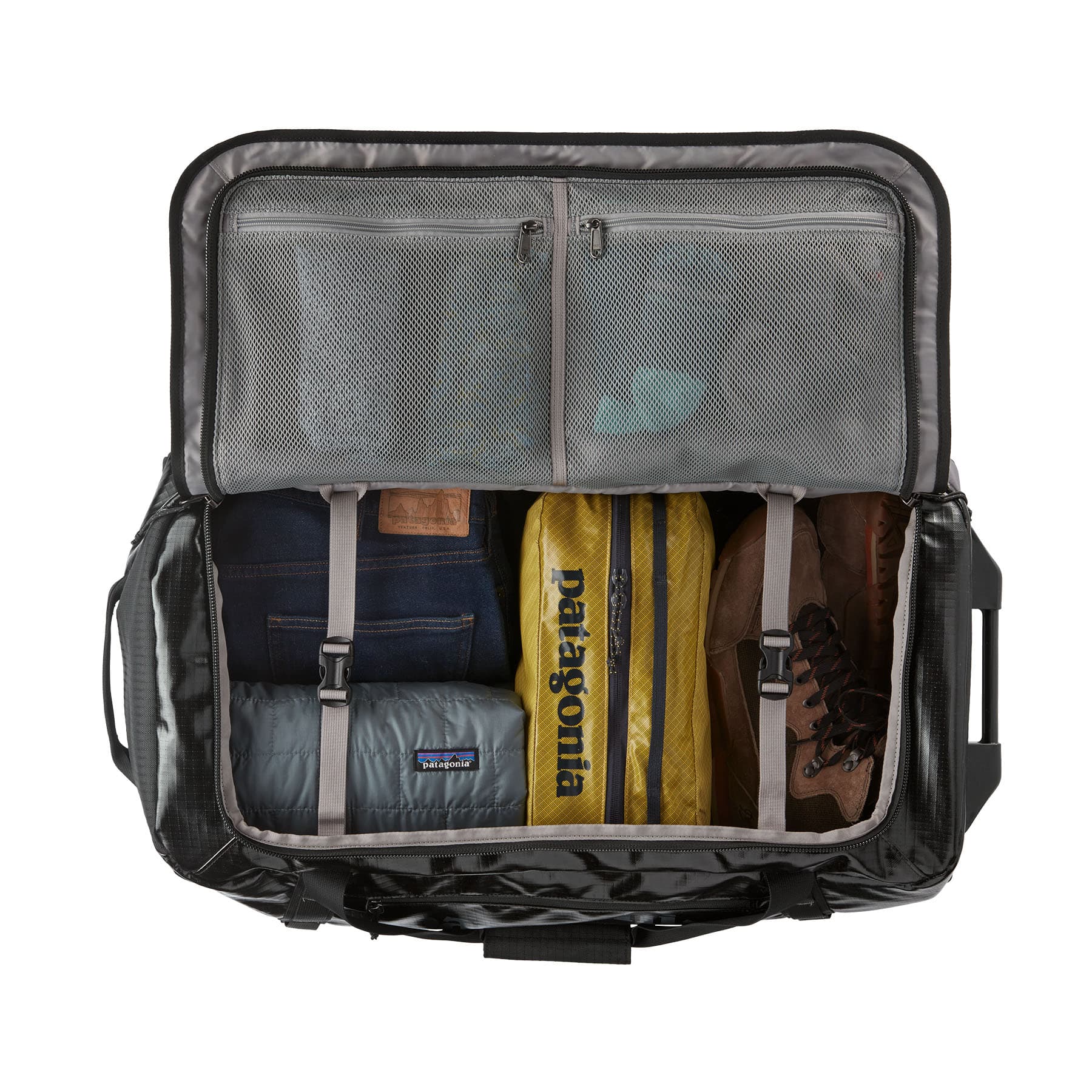 Patagonia - Black Hole® Duffel Bags | Golden Ride Black Hole® Duffel Bag von Patagonia gefüllt mit Bekleidung
