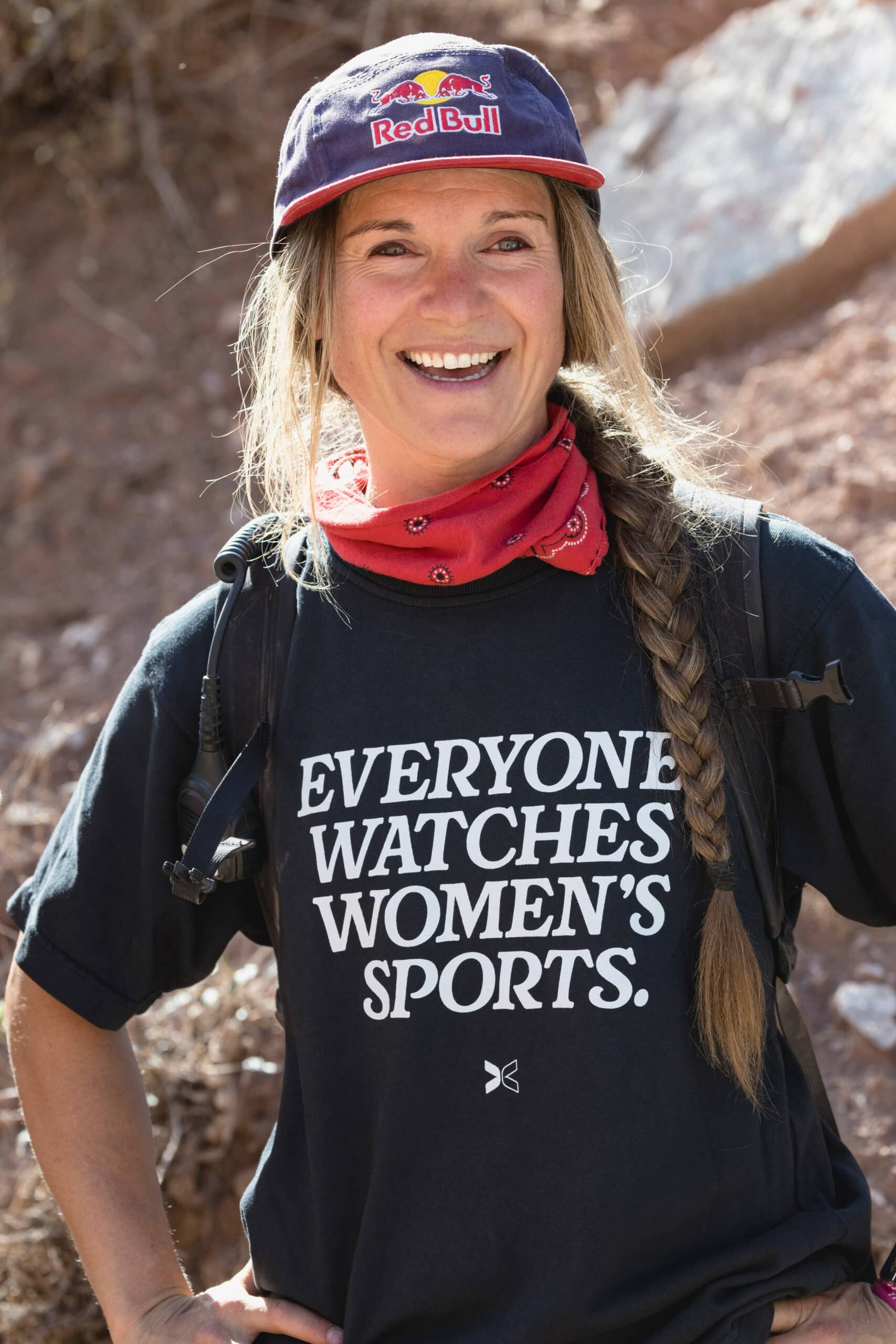 Freeriderin Michelle Parker bei der Red Bull Rampage