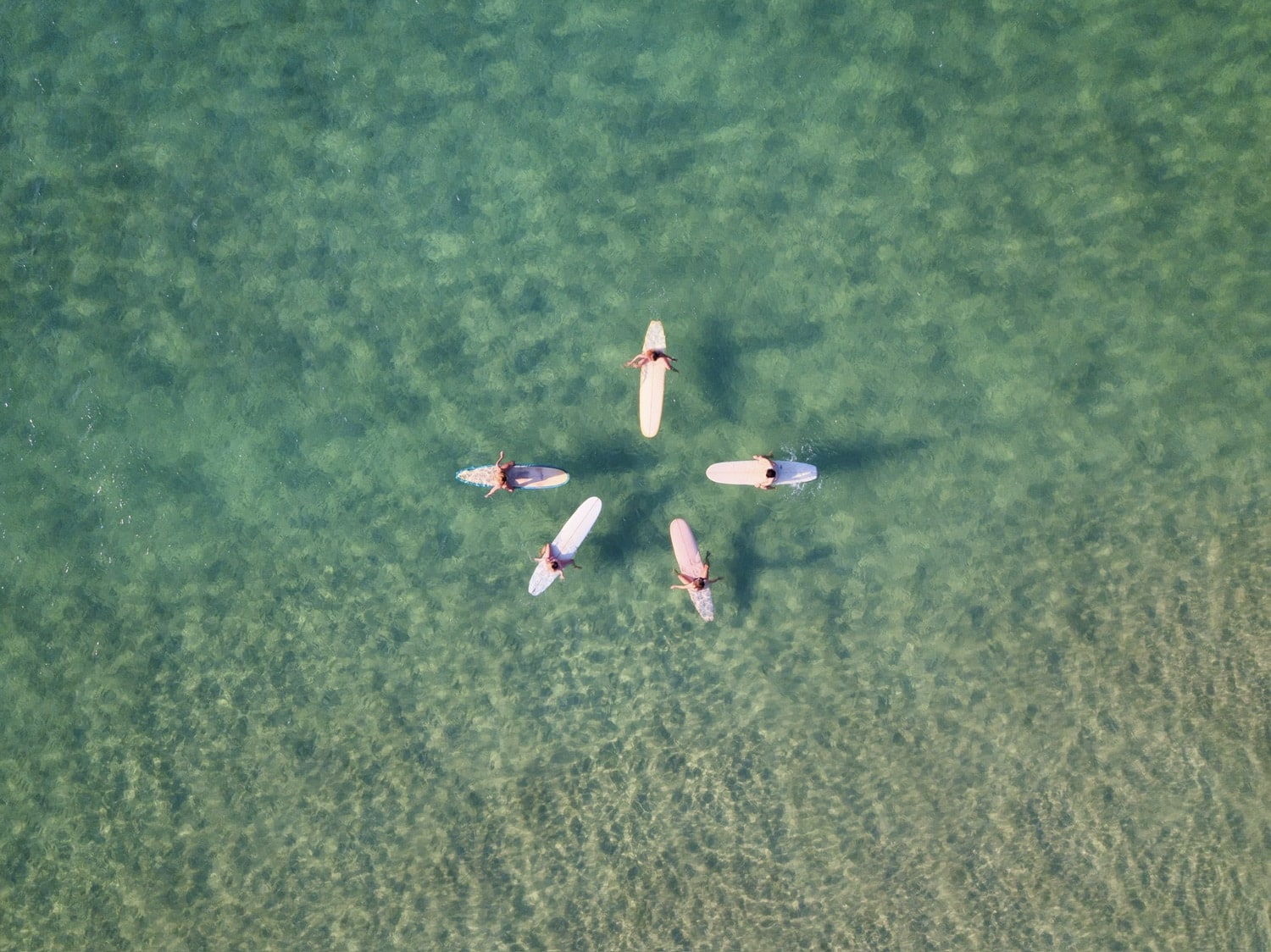 Longboarderinnen im Wasser in Australien