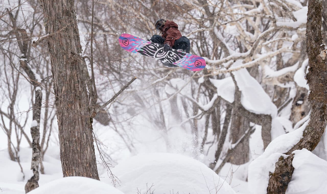 Snowboarderin Hokkoido