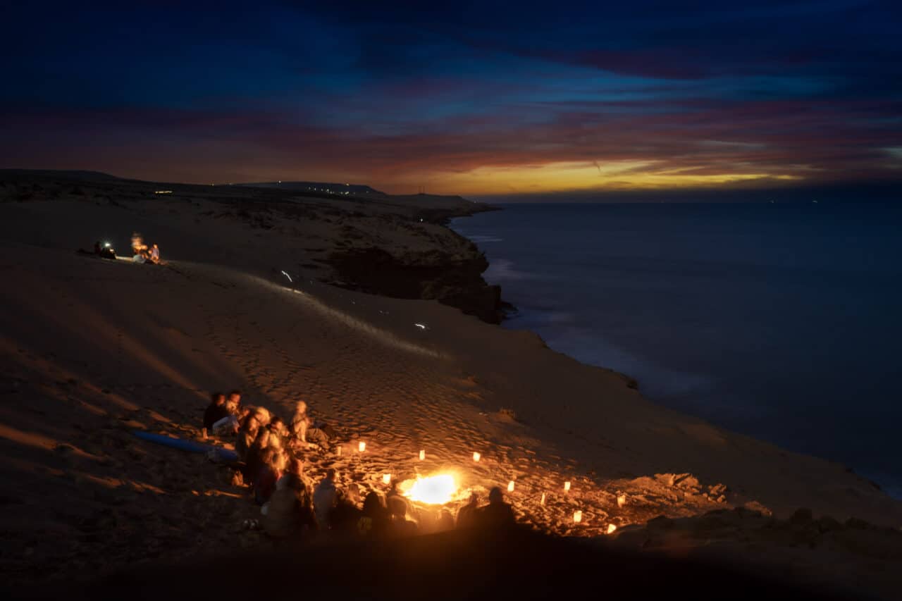 Lagerfeuer beim Westsurf Morocco