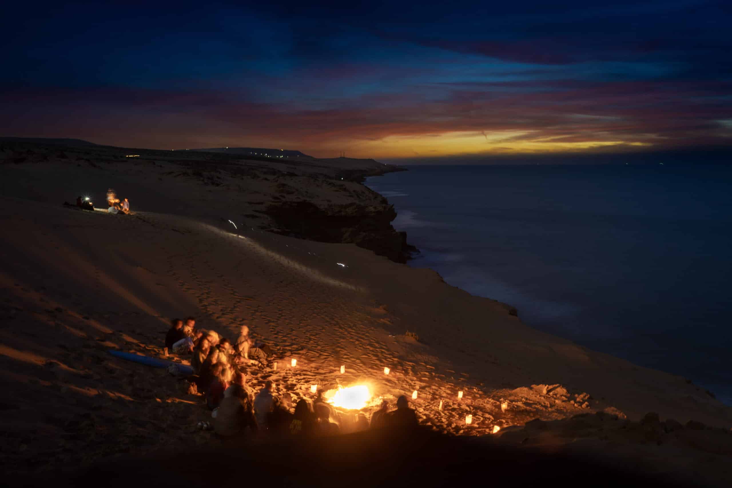 Lagerfeuer beim Westsurf Morocco
