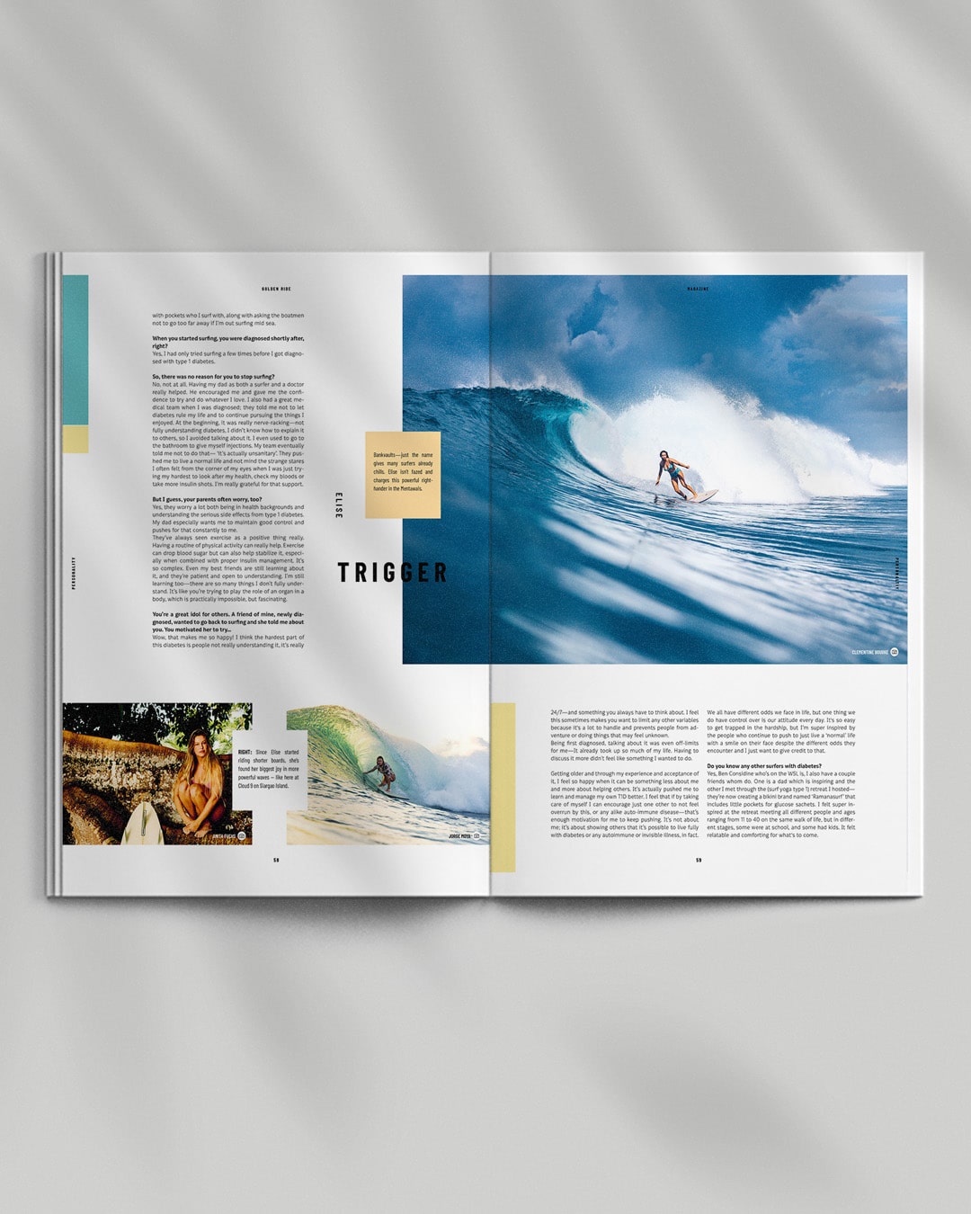 Caity Simmers, Golden Ride Surf Magazin Chasing Dreams